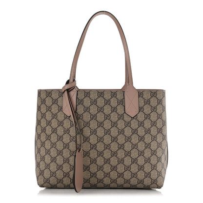 Gucci Textured Calfskin Monogram Small Reversible GG Tote Dark Cipria 1 of 17