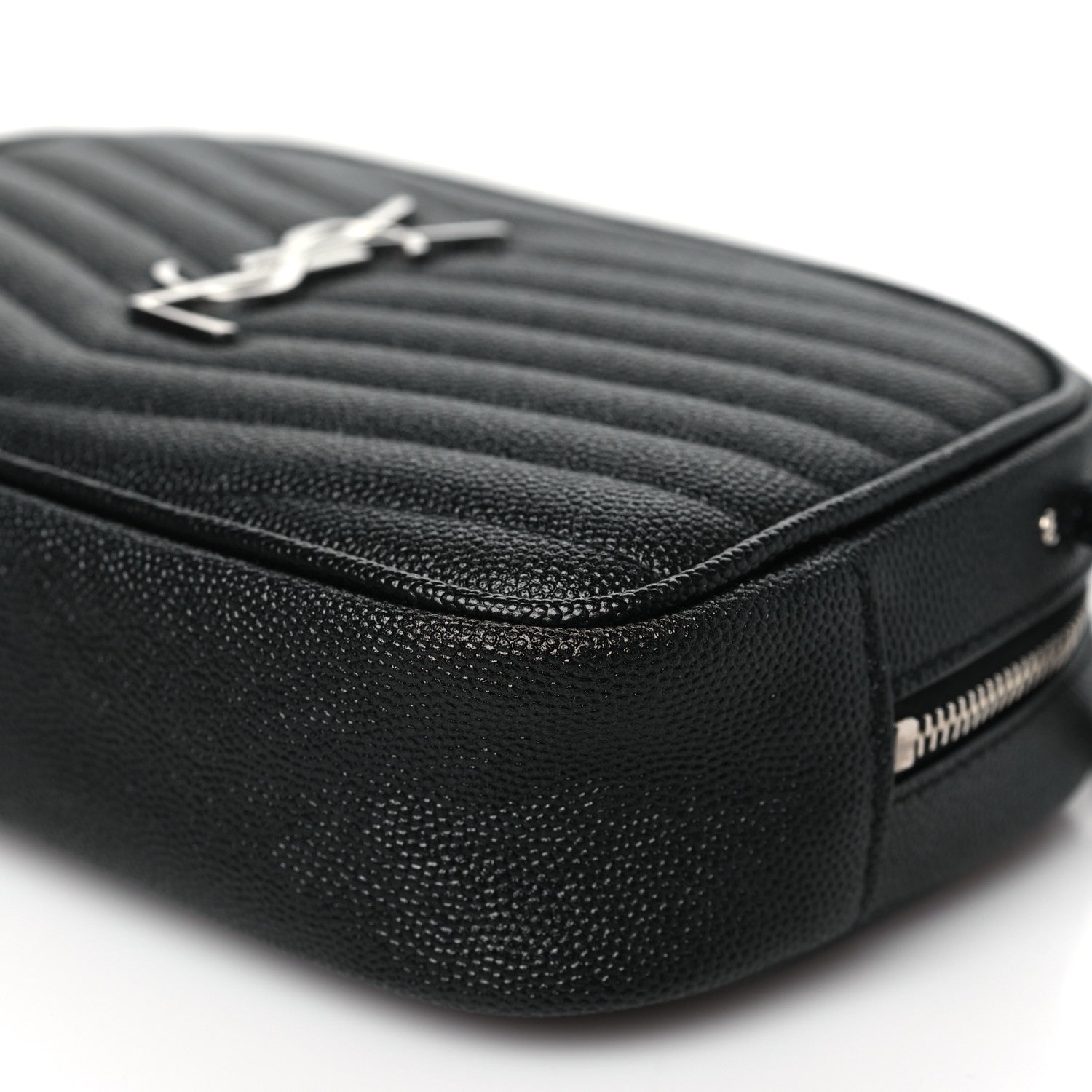 Saint Laurent Grain De Poudre Matelasse Monogram Mini Lou Camera Bag Black 10 of 10