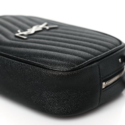 Saint Laurent Grain De Poudre Matelasse Monogram Mini Lou Camera Bag Black 10 of 10