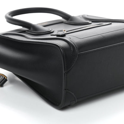 Celine Smooth Calfskin Nano Luggage Black 7 of 9