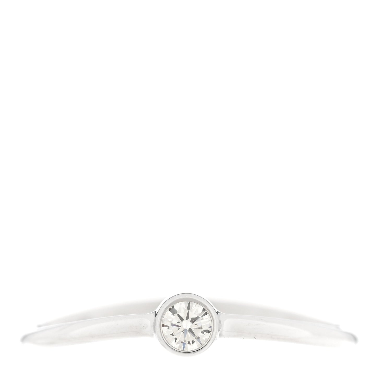 Platinum Diamond Elsa Peretti Single-Row Wave Ring 49 4.75