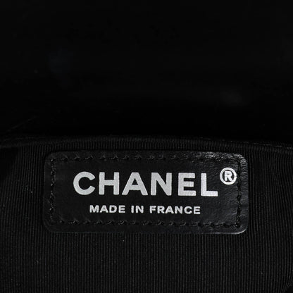 Chanel Calfskin Quilted Medium Boy Top Handle Flap Black 6 of 7