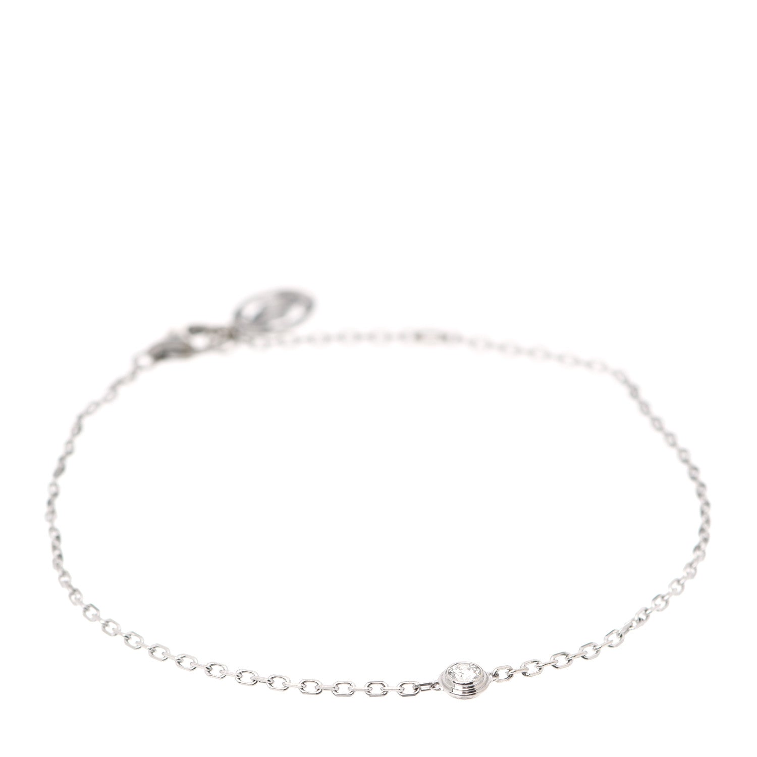Cartier 18K White Gold Diamond SM D'Amour Bracelet 1 of 6