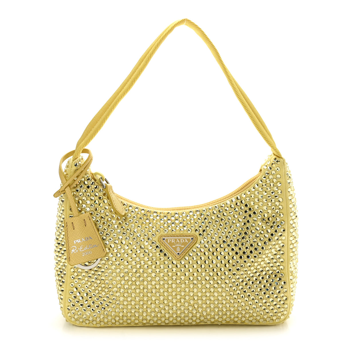 Prada Satin Crystal Mini Re-Edition 2000 Bag Ananas 1 of 12