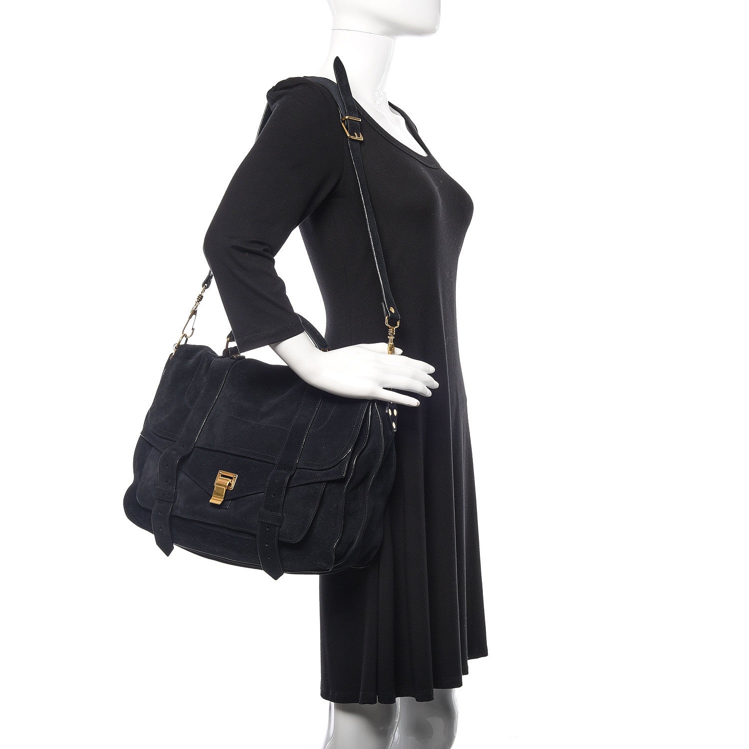 Proenza Schouler Suede PS1 Large Satchel Navy 2 of 11