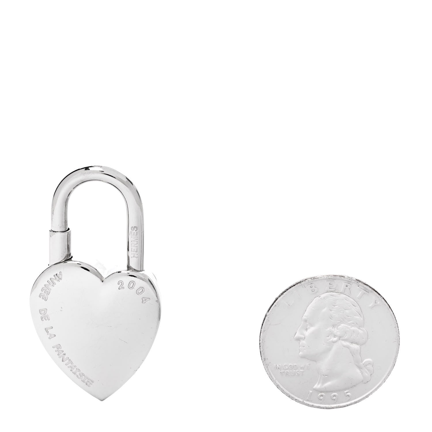 Hermes Palladium Annee De La Fantaisie Heart Cadena Lock 2 of 4