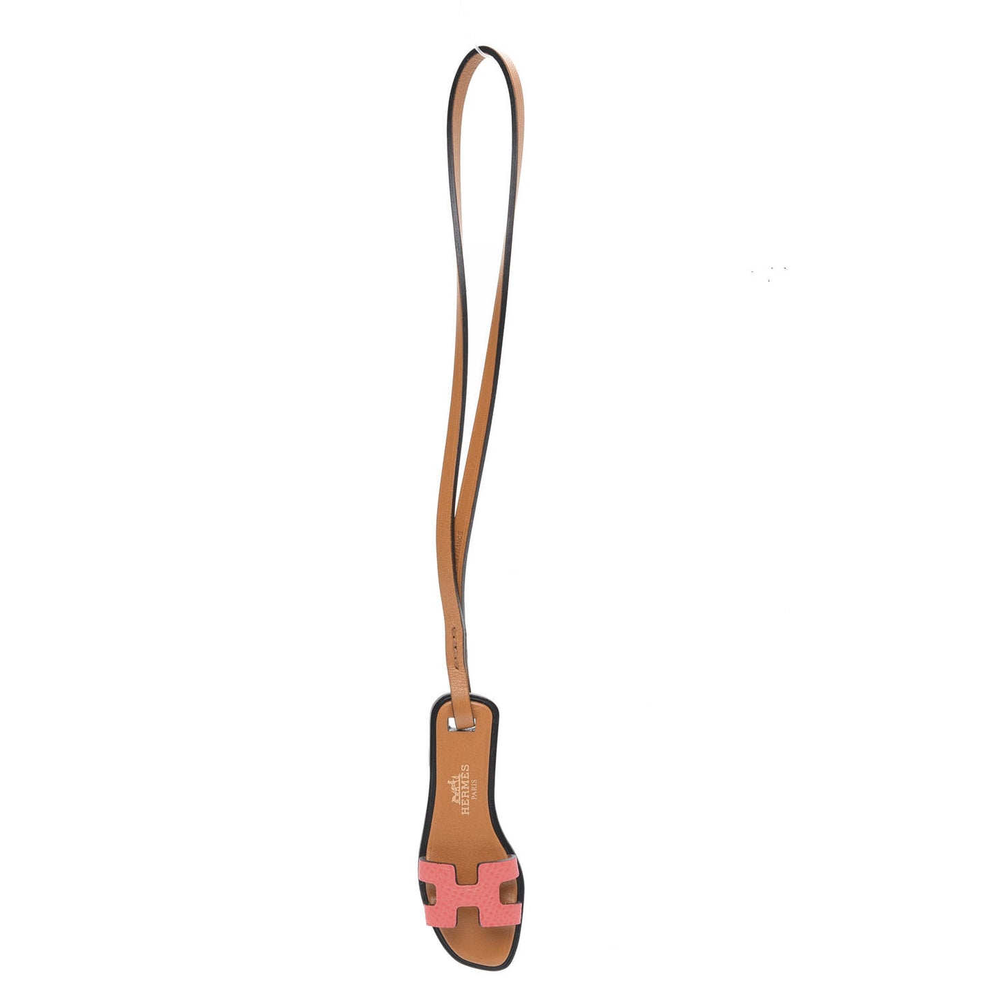Epsom Butler Calfskin Hunter Oran Nano Bag Charm Rose Texas
