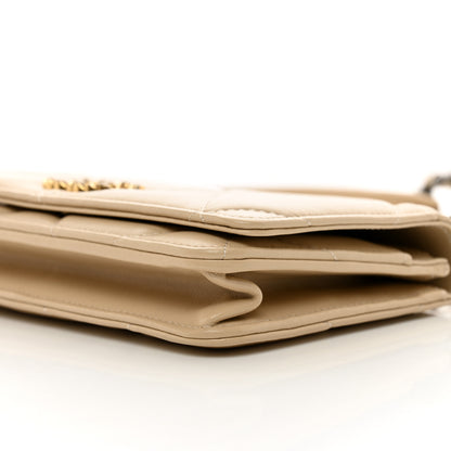 Chanel Lambskin Quilted Chanel 19 Wallet On Chain WOC Beige 11 of 14