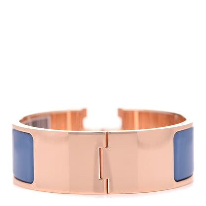 Hermes Enamel Wide Clic Clac H Bracelet PM Bleu Turquin 3 of 6