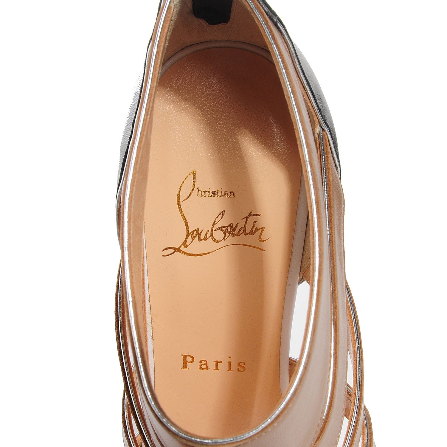 Christian Louboutin Kid Beauty K 85 Cage Sandals 38.5 Beige 7 of 7