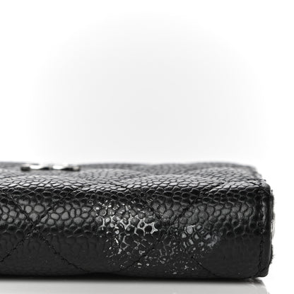 Chanel Caviar Quilted Zip Coin Purse Black 13 of 14