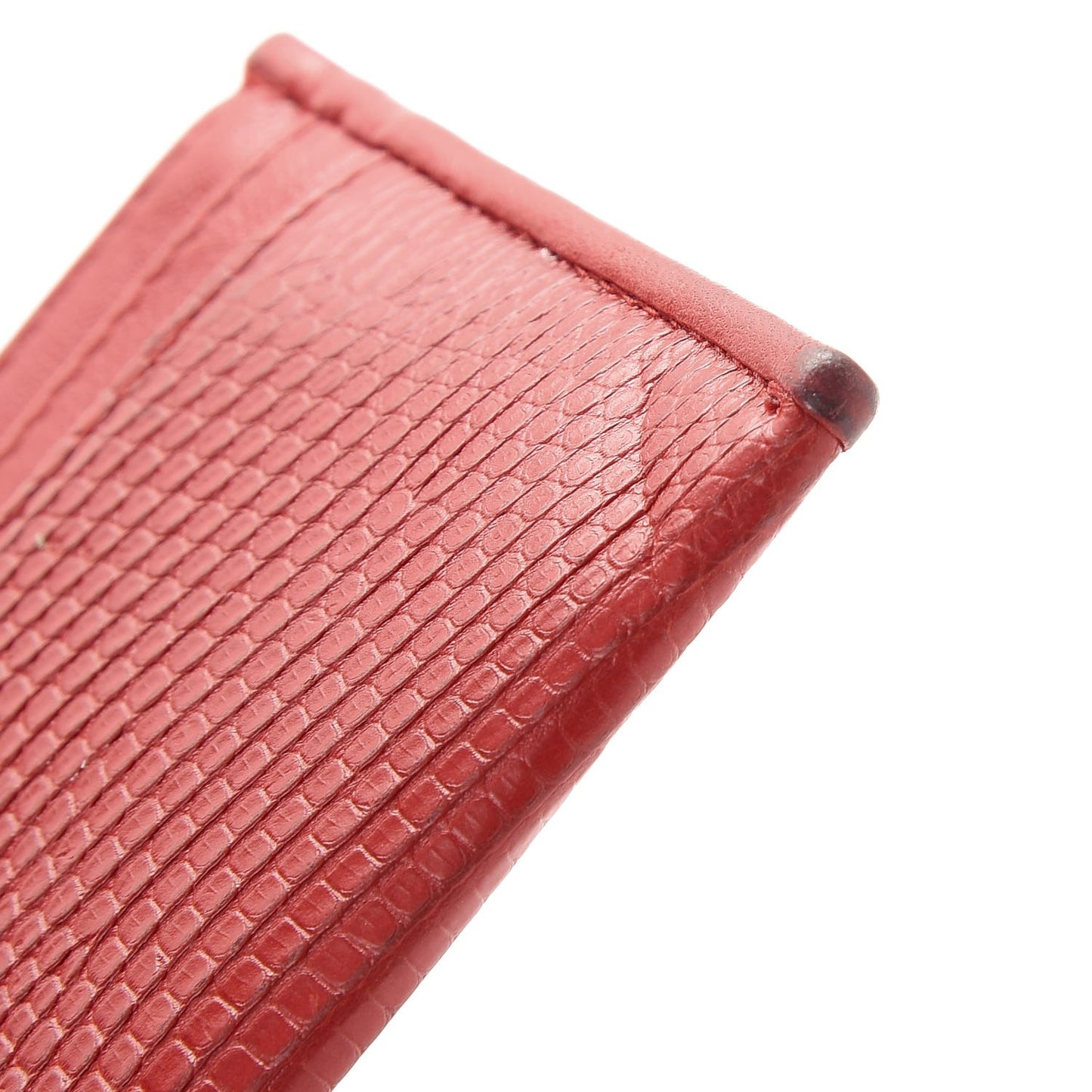 Lizard Card Holder Red