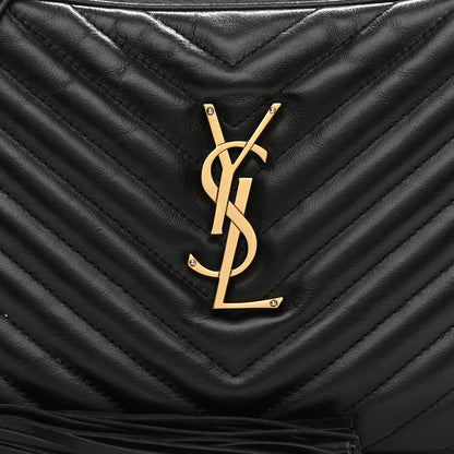 Saint Laurent Calfskin Matelasse Monogram Lou Camera Bag Black 8 of 14