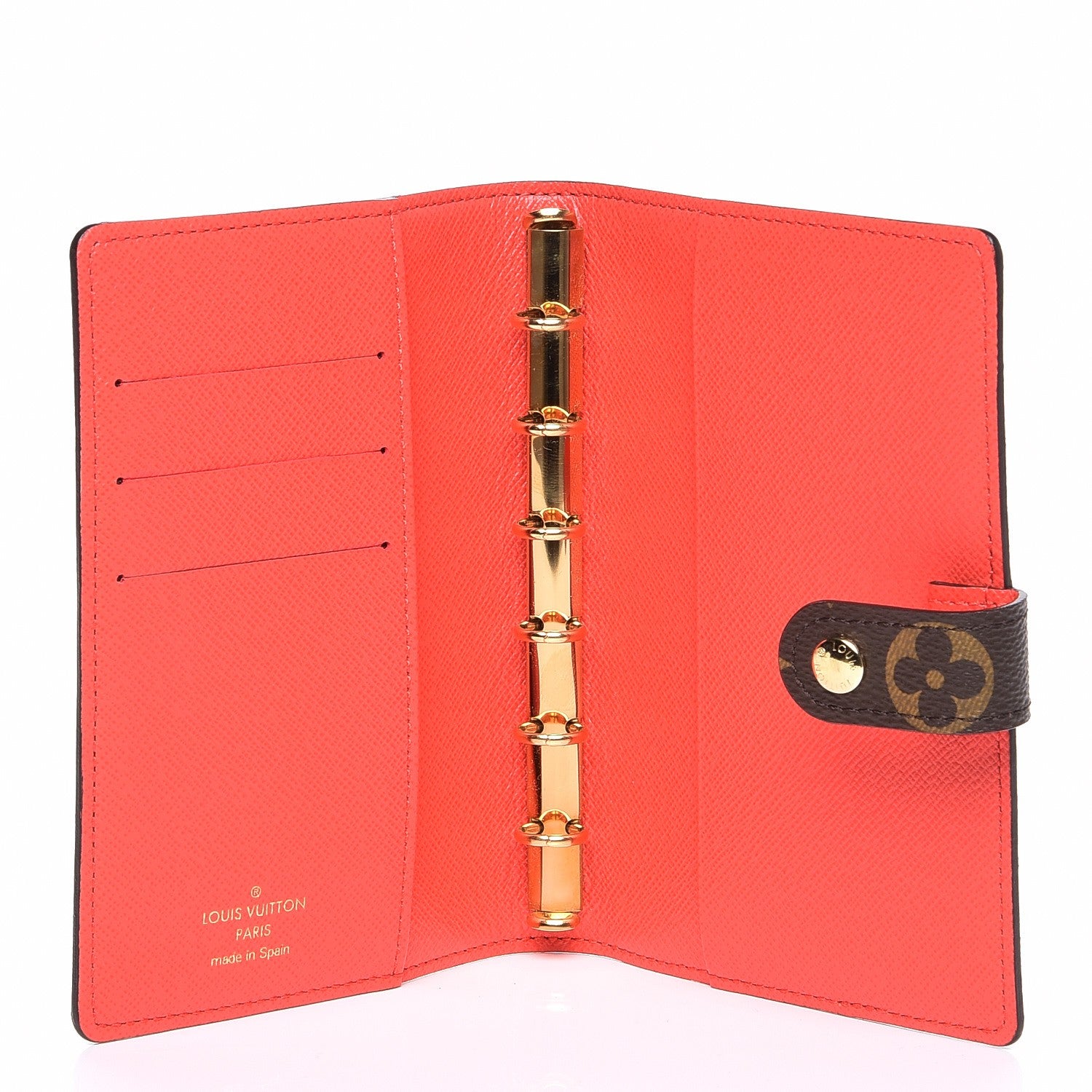 Louis Vuitton Monogram 2015 Christmas Animation Small Ring Agenda Cover Poppy 5 of 7