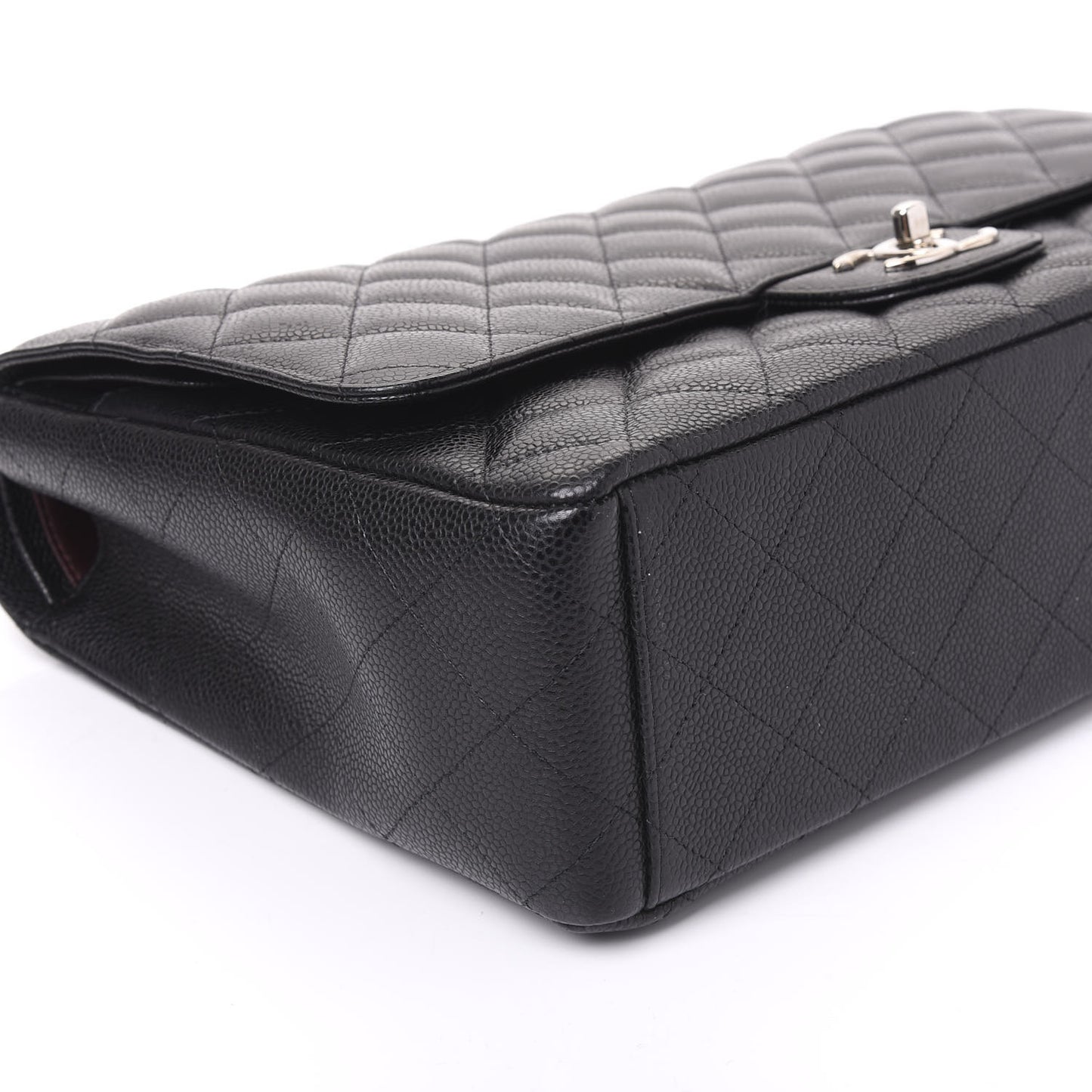 Caviar Quilted Maxi Double Flap Black