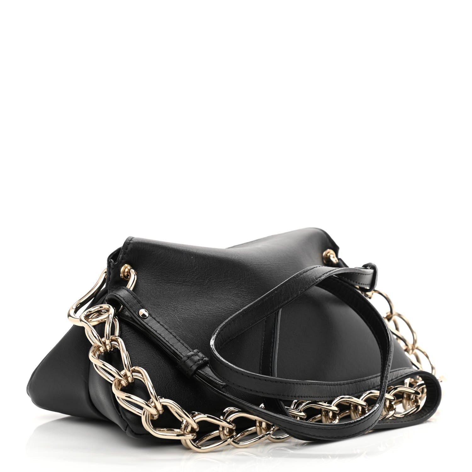 Chloe Shiny Calfskin Mini Juana Shoulder Bag Black 3 of 10