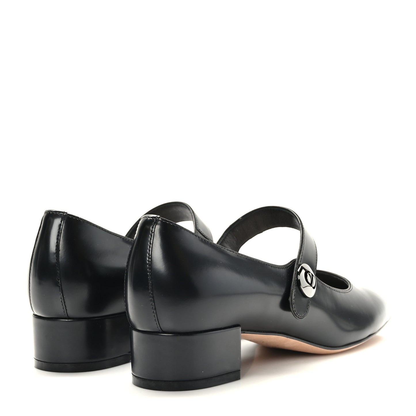 Brushed Calfskin Uniform 30mm Pumps 35.5 Black
