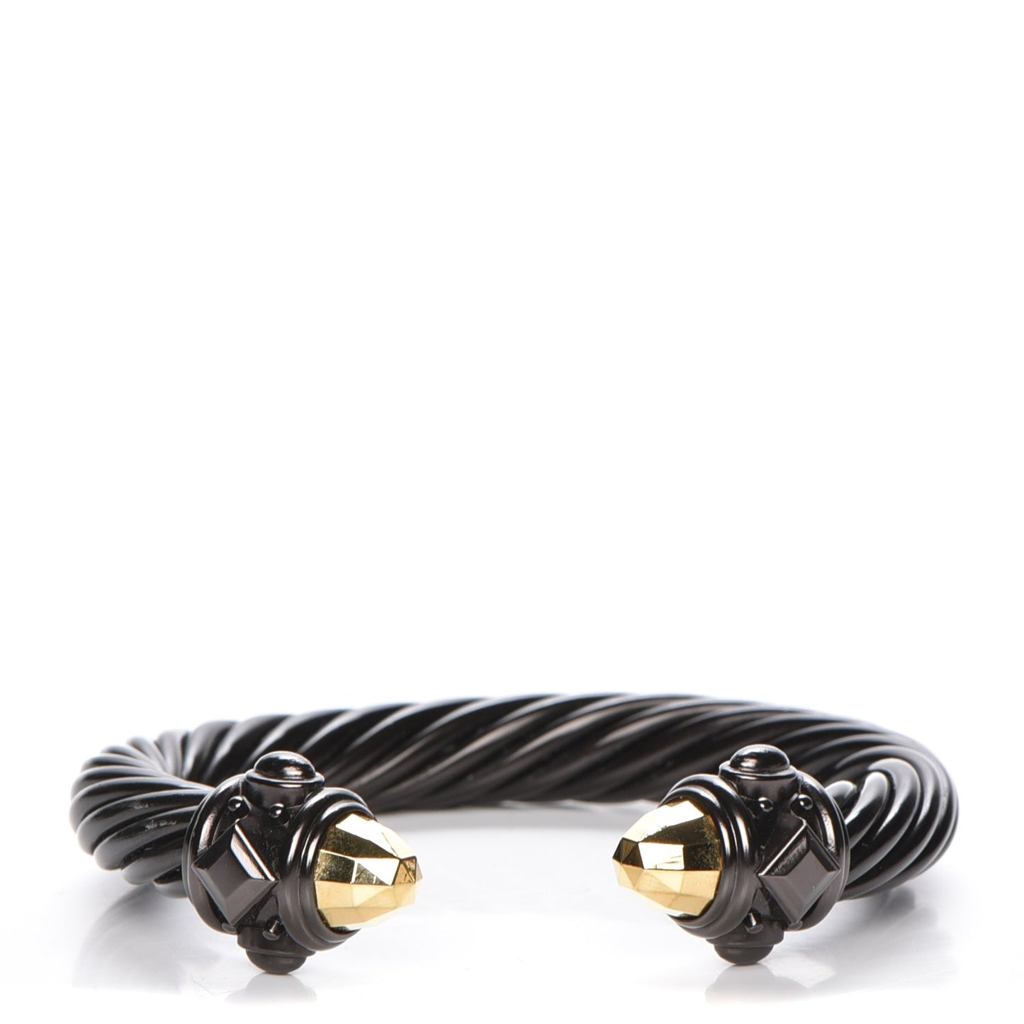 Aluminum 10mm Renaissance Cable Bracelet Black Gold