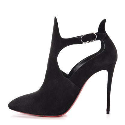Christian Louboutin Veau Velours Canadada 100 Booties 38.5 Black 1 of 7