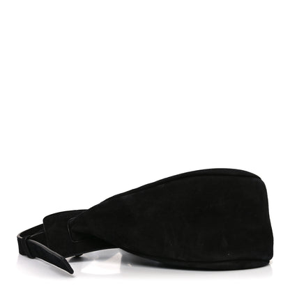 The Row Suede Small Slouchy Banana Bag Black 4 of 10