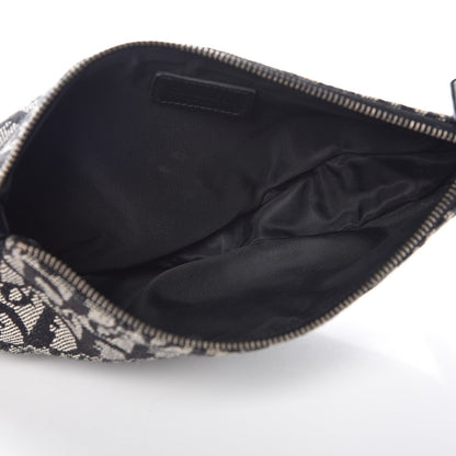 Christian Dior Monogram Mini Saddle Pochette Navy 5 of 8