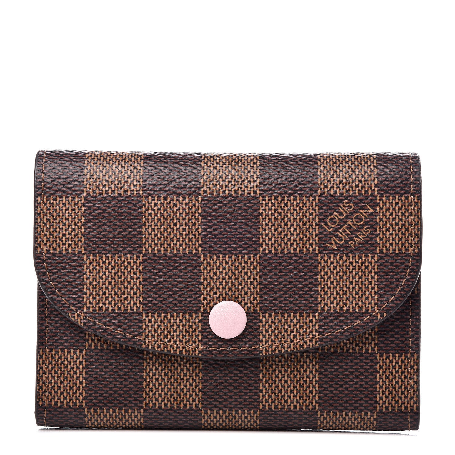 Louis Vuitton Damier Ebene Rosalie Coin Purse Rose Ballerine 1 of 8