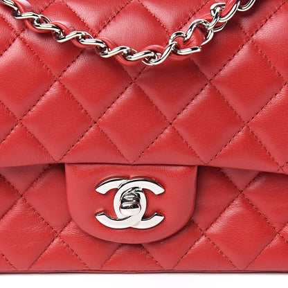 Chanel Lambskin Quilted Mini Rectangular Flap Red 11 of 12
