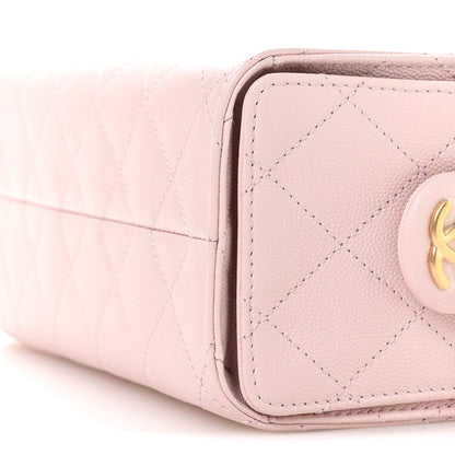 Chanel Caviar Quilted Mini Chanel 25 Handbag Light Pink 10 of 11