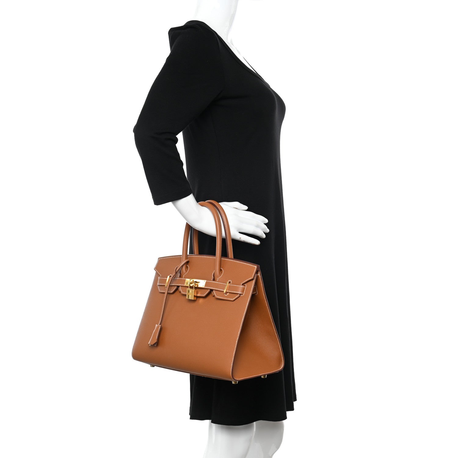 Hermes Madame Calfskin Birkin Sellier 30 Gold 2 of 11