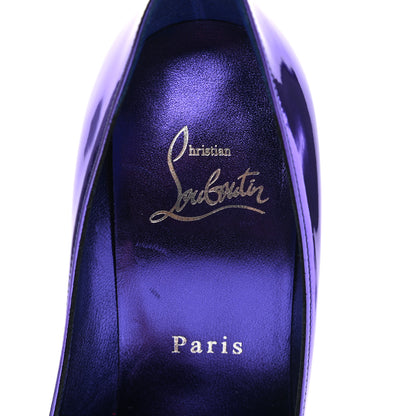 Christian Louboutin Metallic Patent Psychic Kate 100 Pumps 35 Elektra 7 of 8