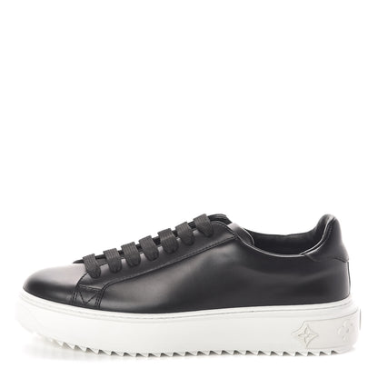 Louis Vuitton Calfskin Time Out Sneakers 38 Black 1 of 7