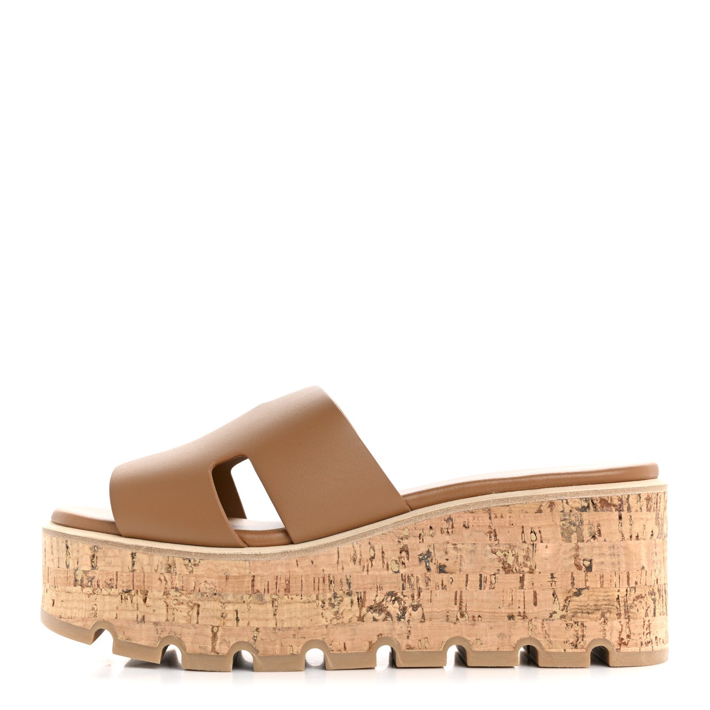 Calfskin Cork Eze 30 Sandals 37 Marron Glaise