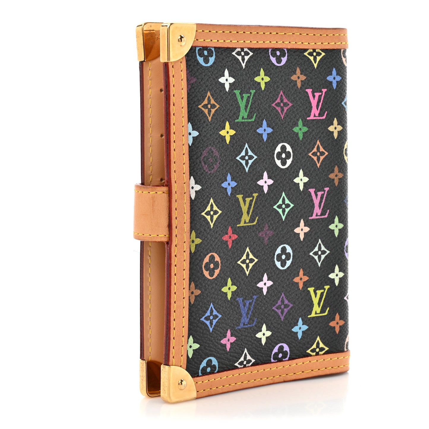 Monogram Multicolor Small Ring Agenda Cover Black