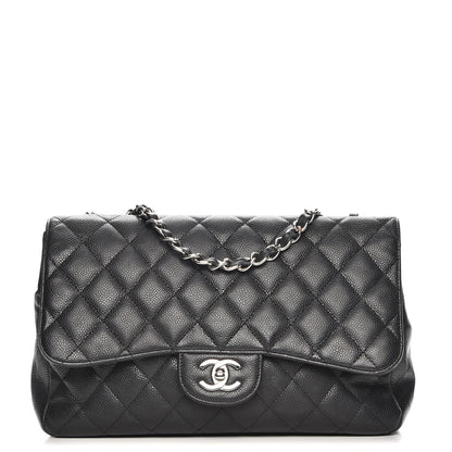 Chanel Caviar Quilted Jumbo Single Flap Black 1 of 19