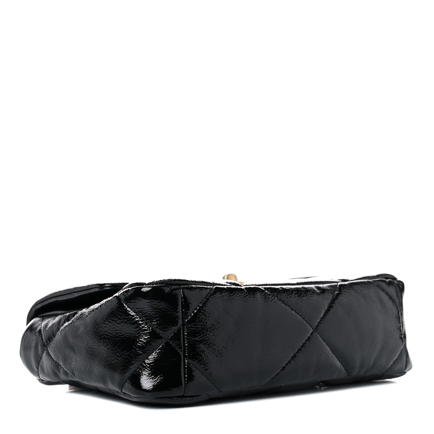 Chanel Shiny Crumpled Calfskin Quilted Medium Chanel 19 Flap Black 5 of 11