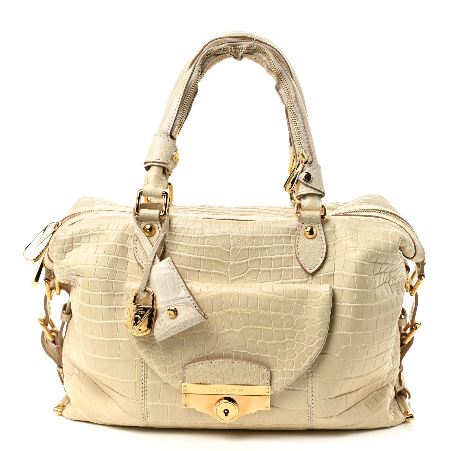 Louis Vuitton Crocodile Sac Louis Beige 1 of 21
