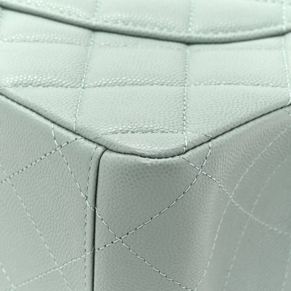 Chanel Caviar Quilted Maxi Double Flap Light Blue 13 of 15