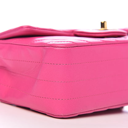 Chanel Lambskin Chevron Quilted Mini Rectangular Flap Pink 8 of 11