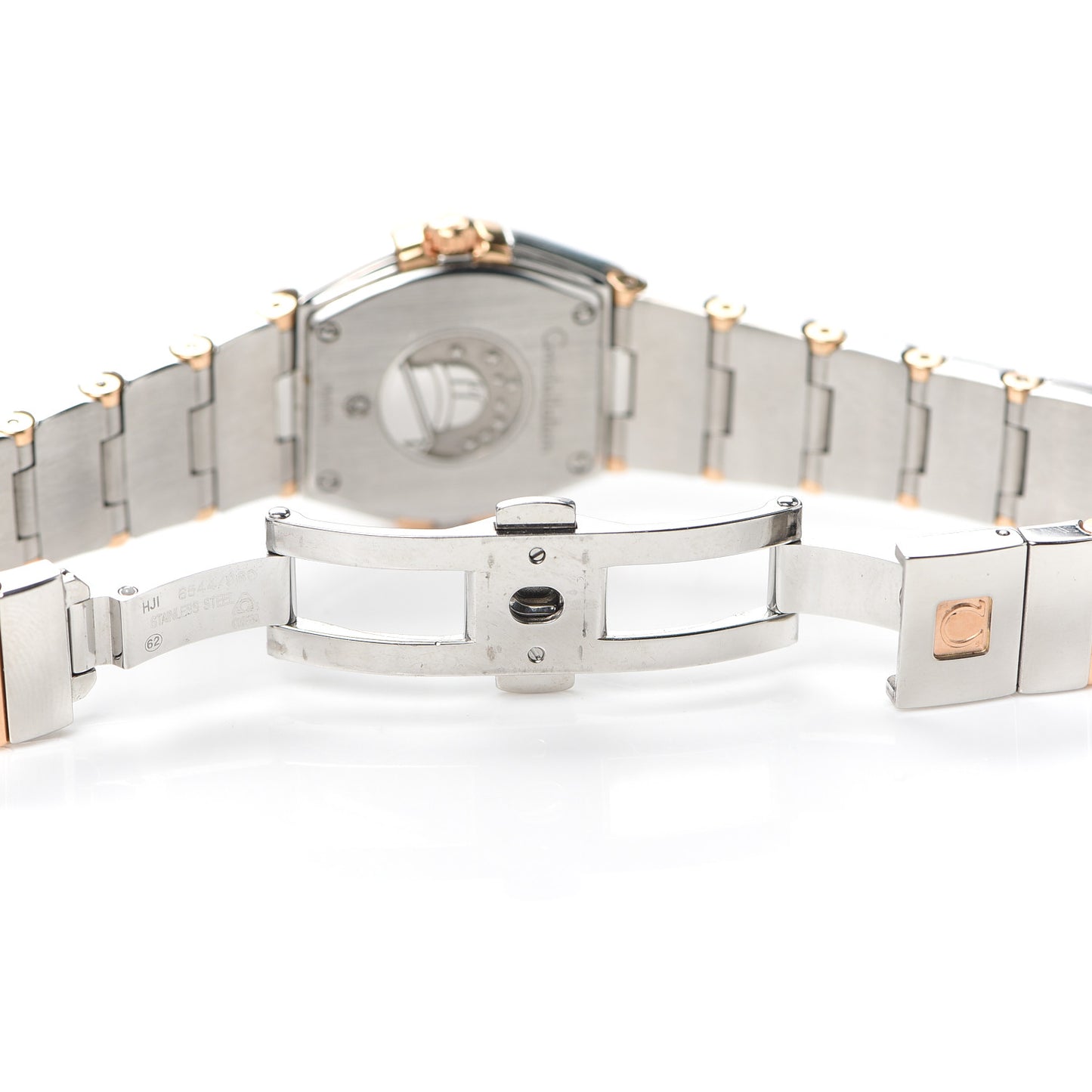 Stainless Steel 18K Red Gold Diamond 24mm Constellation Quartz Watch Brown 123.20.24.60.63.002
