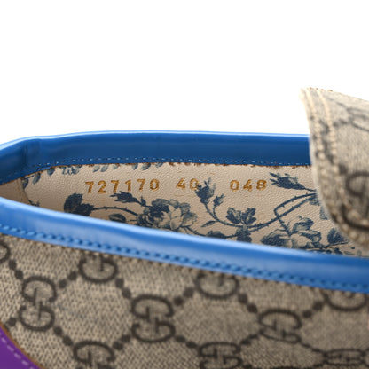 Gucci GG Supreme Monogram Cordovan Lux Womens Harald Horsebit 25mm Platform Loafers 40 Beige Sugar Pink Crop Shine Purple Marine 8 of 9