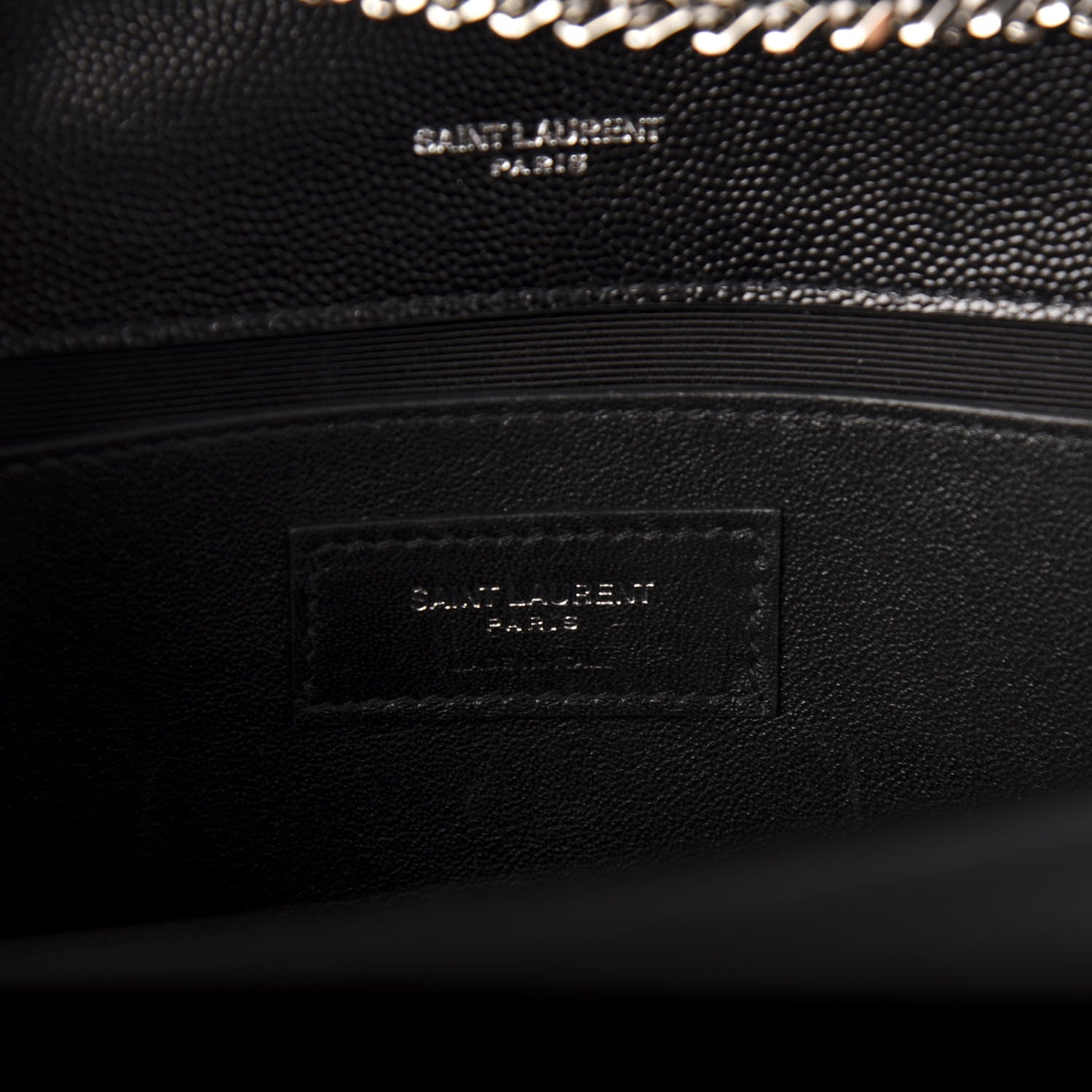 Saint Laurent Grain De Poudre Medium Classic Monogram Kate Satchel Black 6 of 10