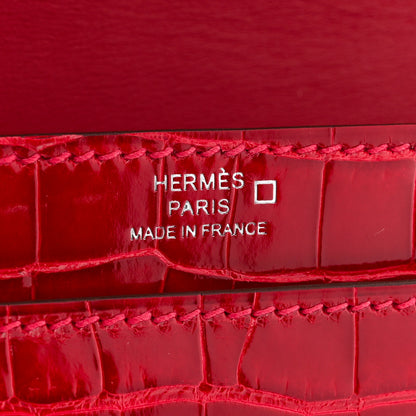 Hermes Shiny Alligator Mini Verrou Chaine Bag Braise 6 of 10