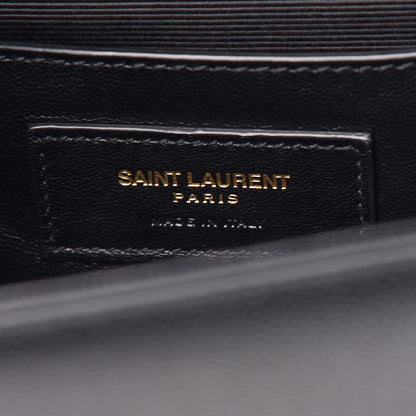 Saint Laurent Grain De Poudre Medium Classic Monogram Kate Satchel Black 8 of 10