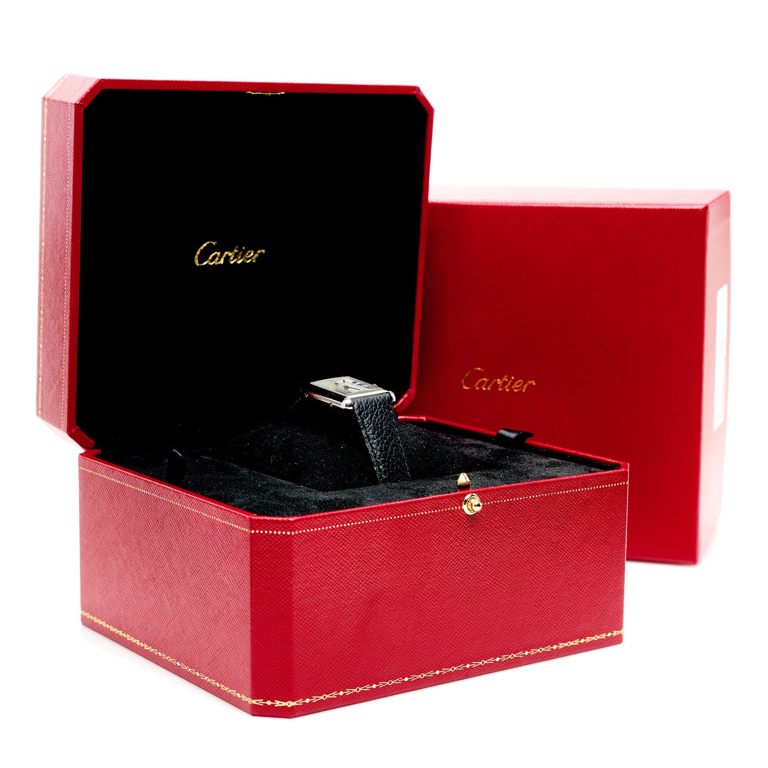 Cartier Stainless Steel Calfskin 22mm Must de Cartier Tank Quartz Watch 5 of 5