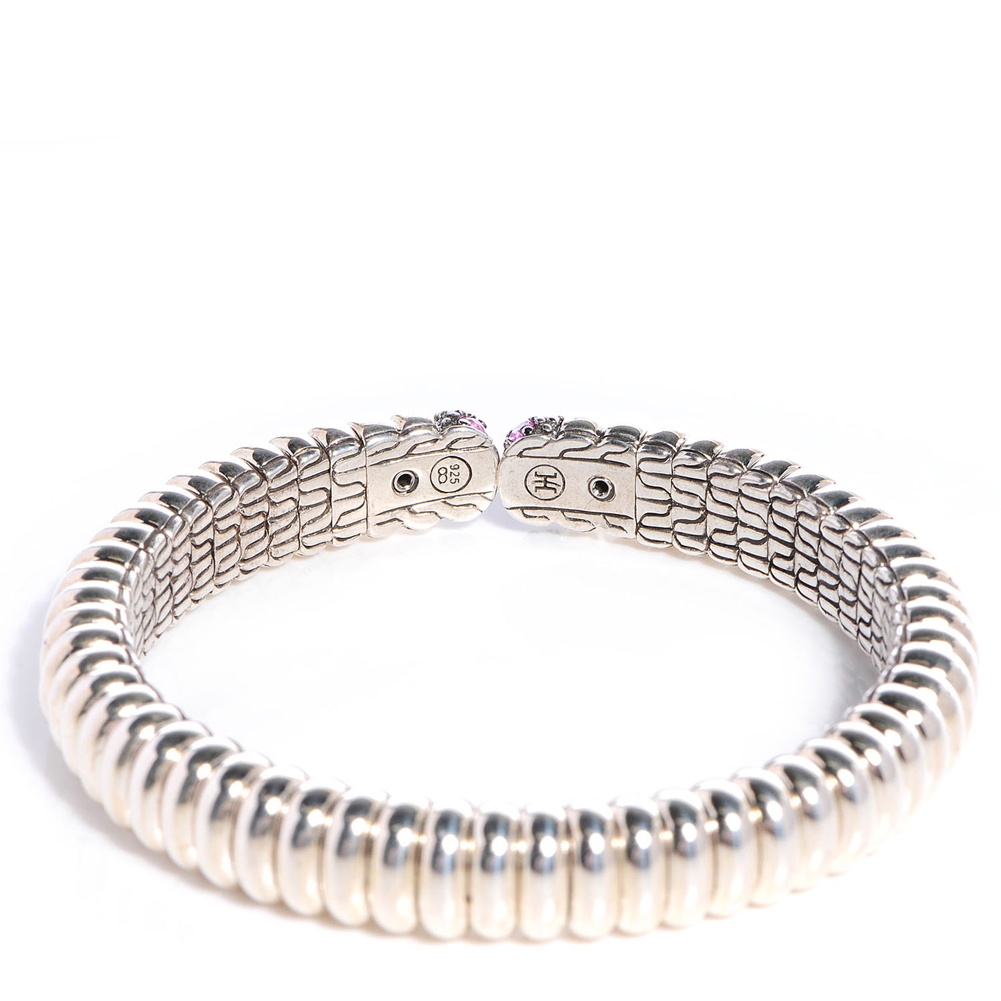 Sterling Silver Pink Sapphire Cuff