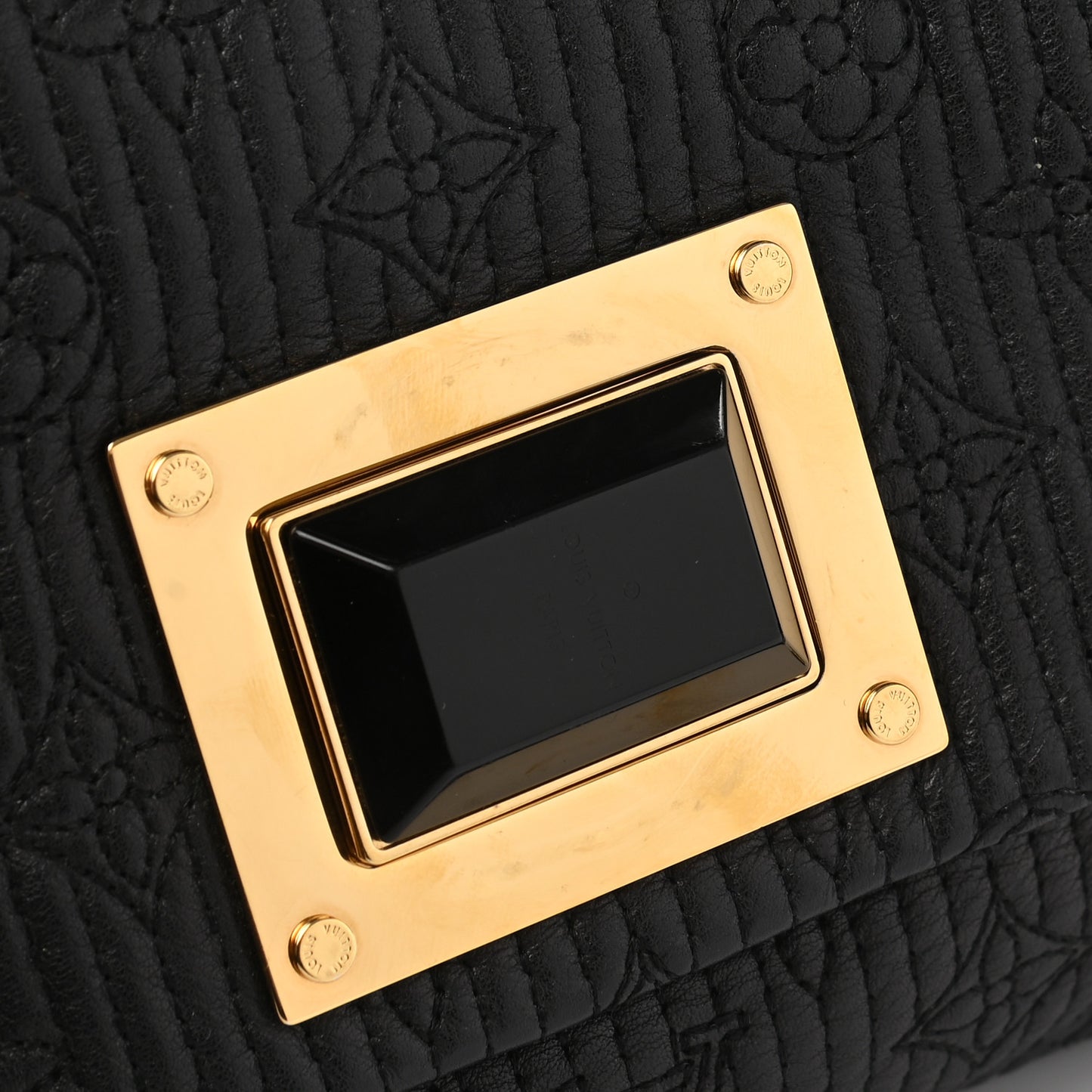 Calfskin Quilted Monogram Altair Clutch Black