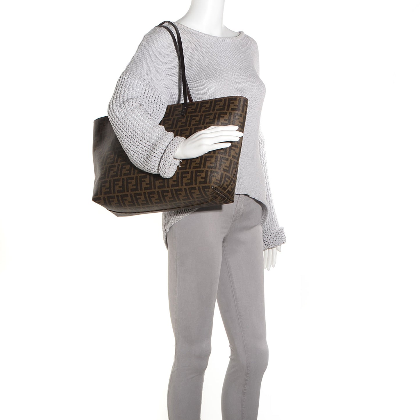 Zucca Spalmati Small Roll Tote Tobacco Moro