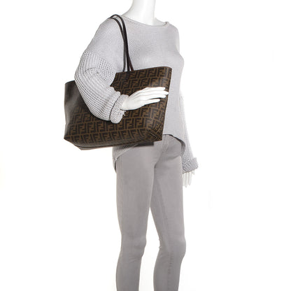 Fendi Zucca Spalmati Small Roll Tote Tobacco Moro 2 of 9