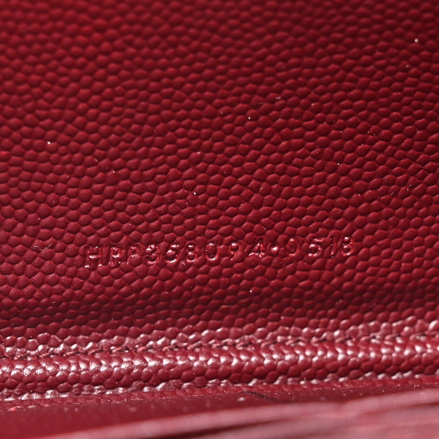 Grain De Poudre Matelasse Chevron Monogram Zip Around Wallet Rouge Legion