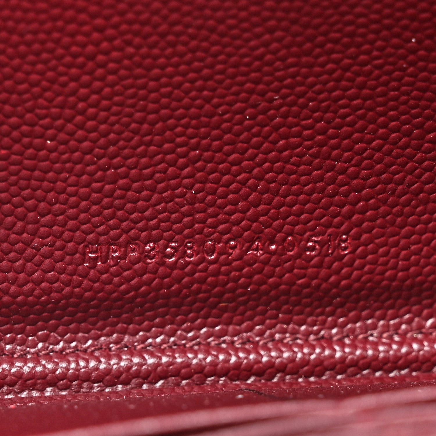 Saint Laurent Grain De Poudre Matelasse Chevron Monogram Zip Around Wallet Rouge Legion 6 of 7